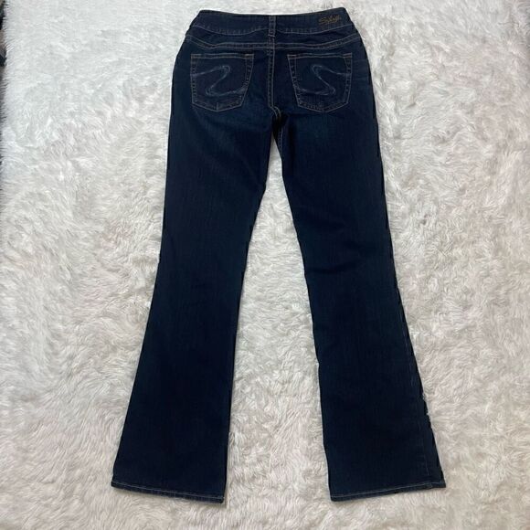 Silver Jeans Suki Bootcut Womens Jeans Size 28x32 Dark Wash Blue Denim - Picture 8 of 9